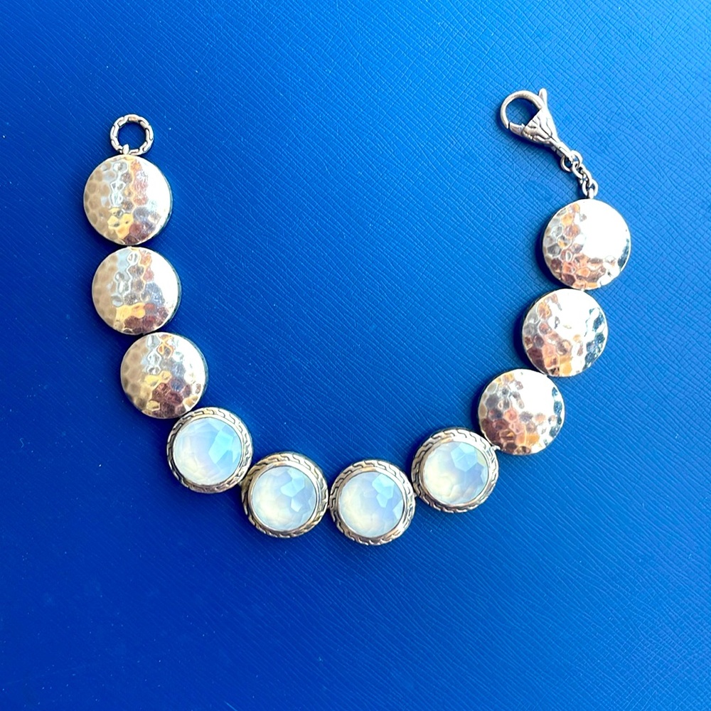 John Hardy Chalcedony disc bracelet